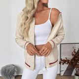 Ruth – Strickjacke im Blouson-Stil