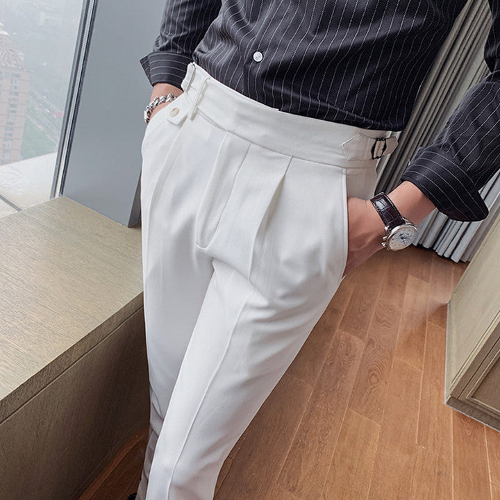 Sartoriale High-Waist Anzughose in Schwarz