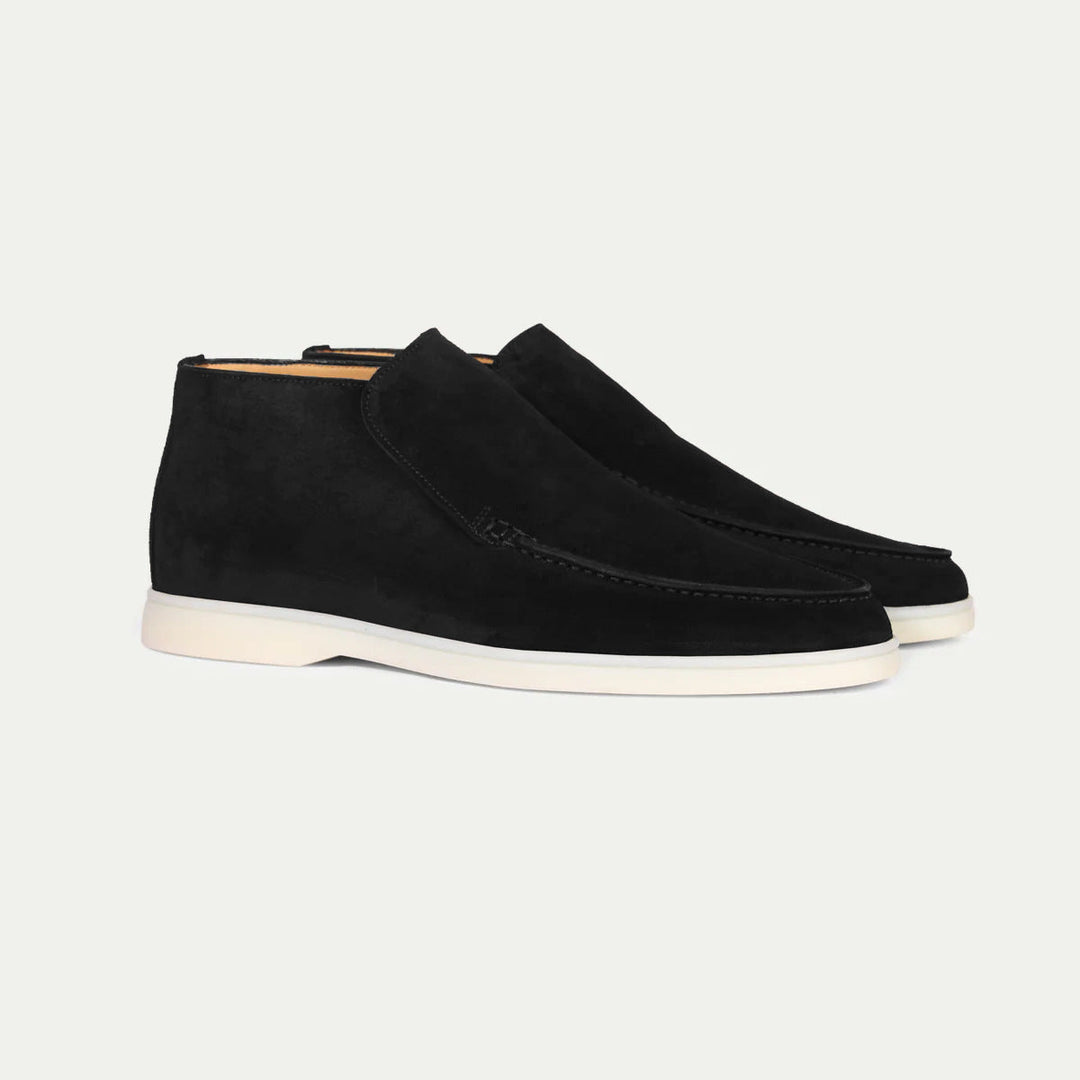 Premium Veloursleder Slip-On in Greige