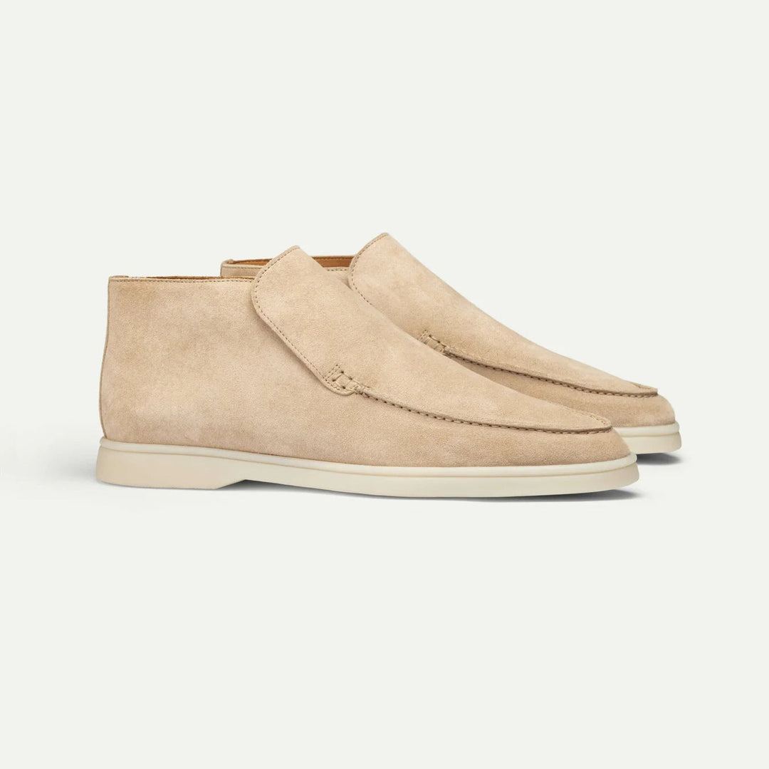Premium Veloursleder Slip-On in Greige