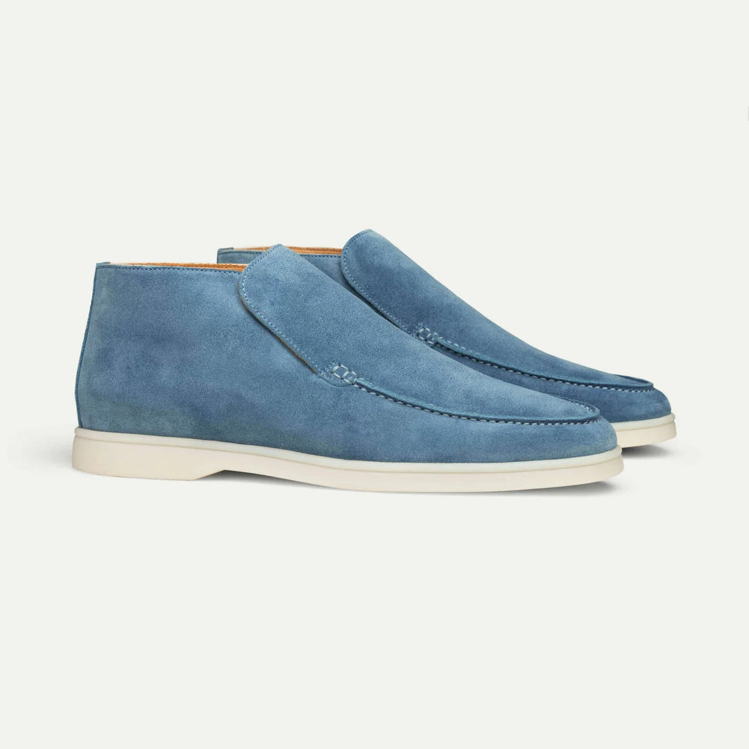 Premium Veloursleder Slip-On in Greige