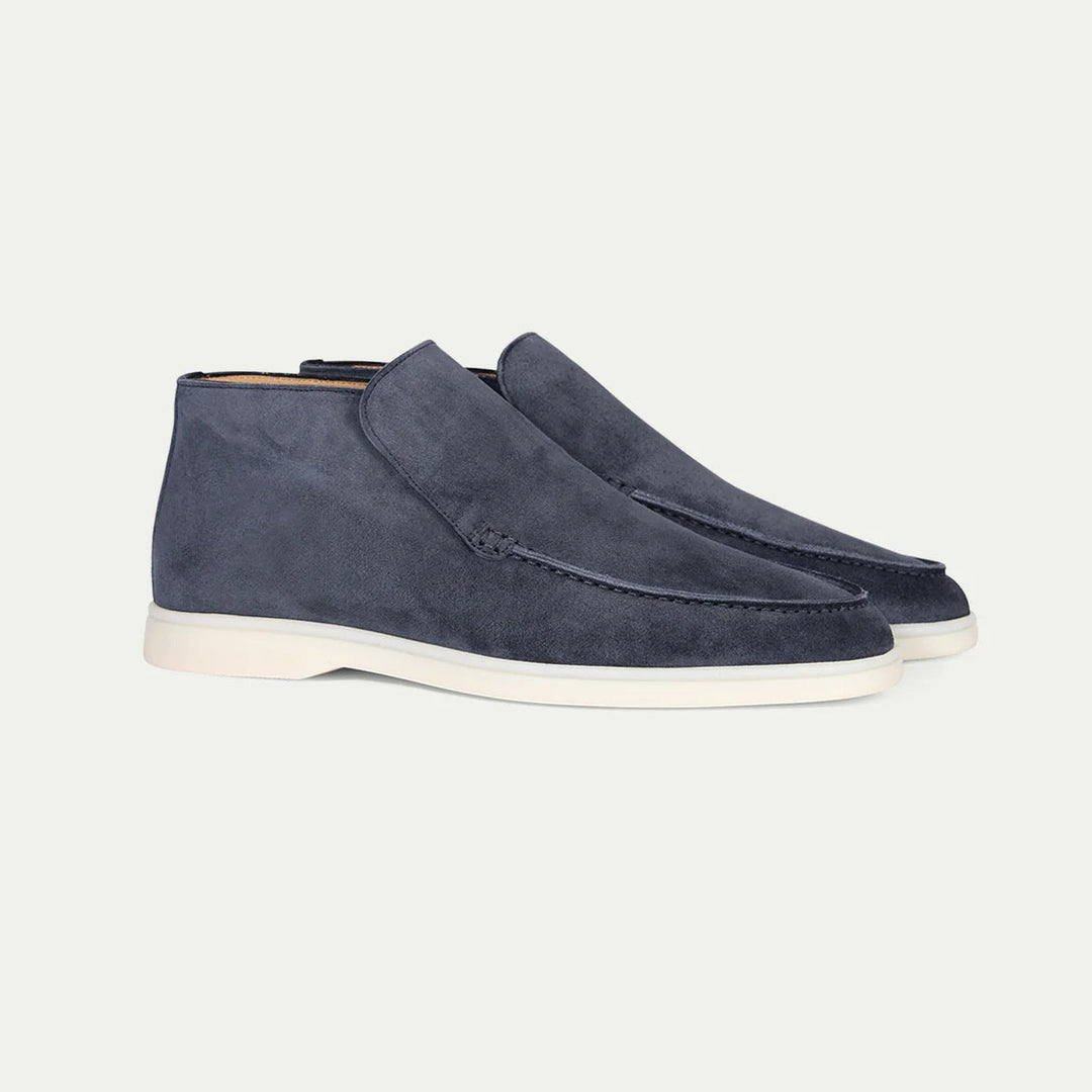 Premium Veloursleder Slip-On in Greige