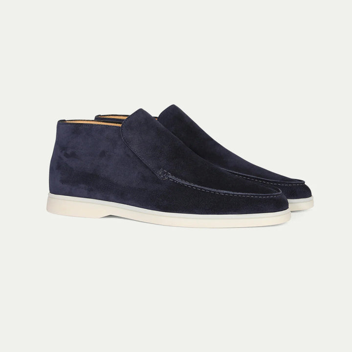 Premium Veloursleder Slip-On in Greige