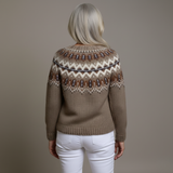 Elvira – Strickjacke in Erdtönen
