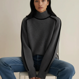 Maria - Rollkragenpullover mit Paspeln