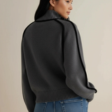 Maria - Rollkragenpullover mit Paspeln