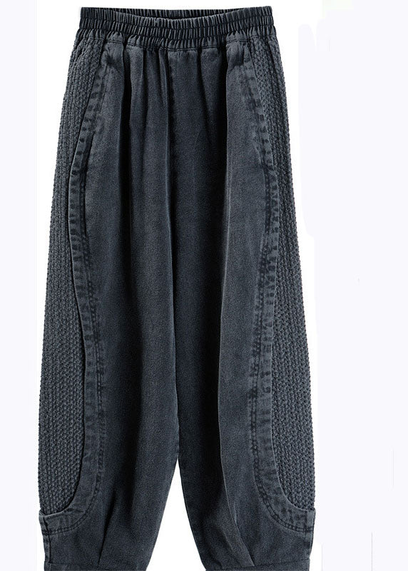 Oversize Ballonhose in Dark Denim mit Struktur-Details