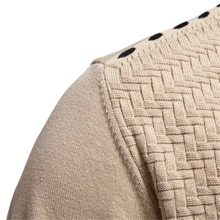 Hellgrauer V-Ausschnitt Cardigan mit Struktur-Front