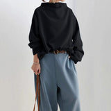 Herta – Oversize-Shirt mit Trichterkragen