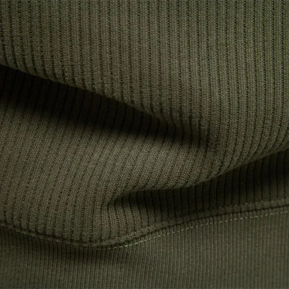 Grauer Troyer-Pullover mit halbem Reißverschluss