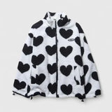 Vea – Teddyjacke mit Herz-Print