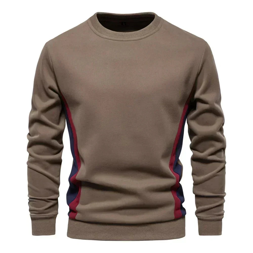 Blaues Sweatshirt mit Colorblock-Details