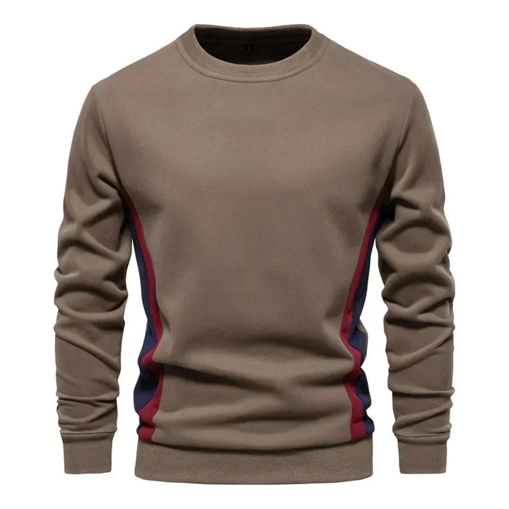 Blaues Sweatshirt mit Colorblock-Details