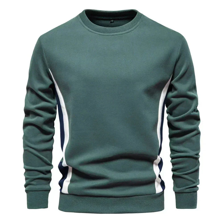 Blaues Sweatshirt mit Colorblock-Details