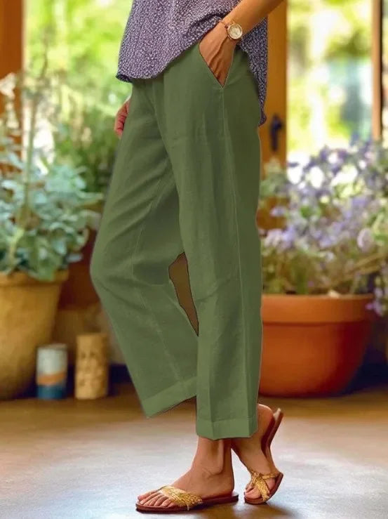 Luftige Schlupfhose aus Leinen