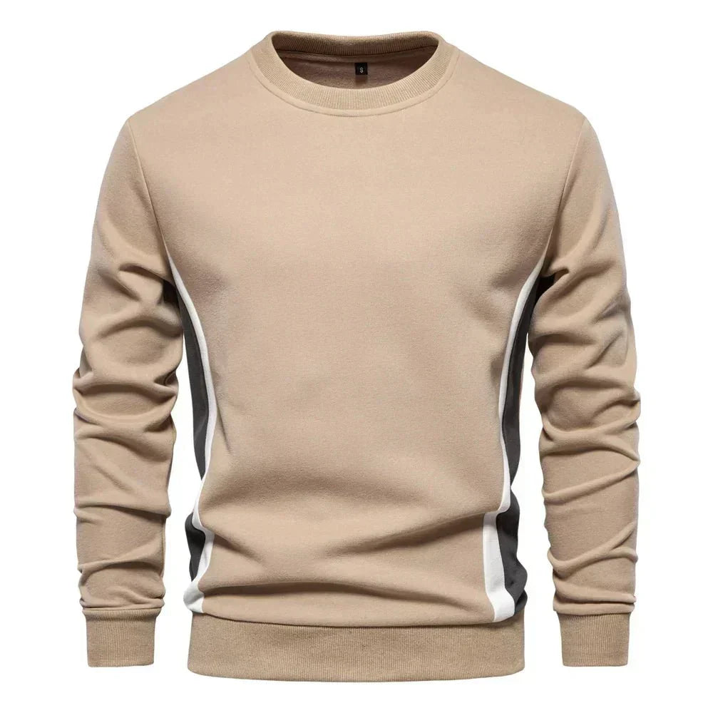 Blaues Sweatshirt mit Colorblock-Details