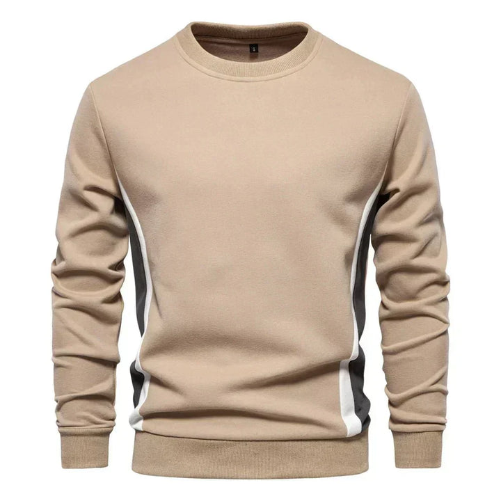 Blaues Sweatshirt mit Colorblock-Details