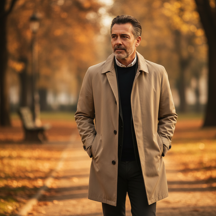 Klassischer Herren Kurzmantel mit Steppfutter