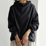 Herta – Oversize-Shirt mit Trichterkragen
