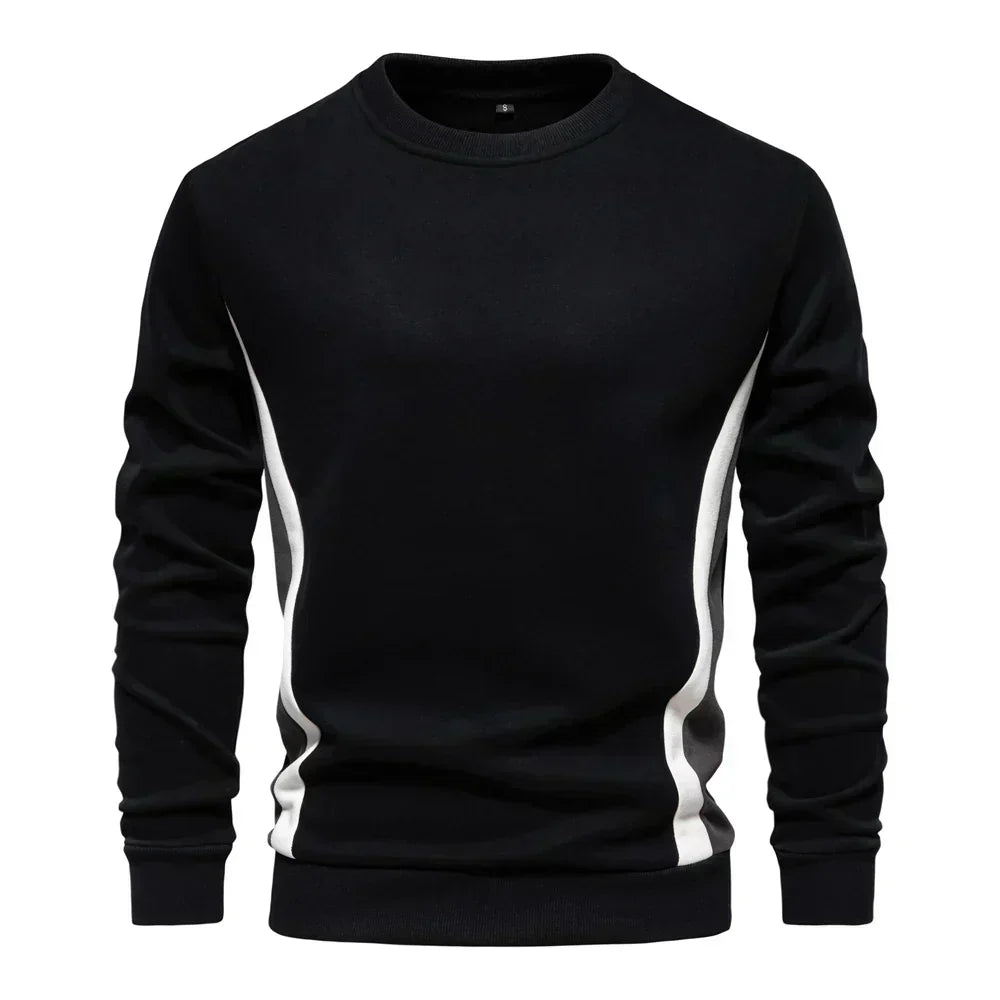 Blaues Sweatshirt mit Colorblock-Details