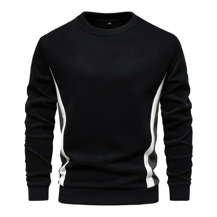 Blaues Sweatshirt mit Colorblock-Details