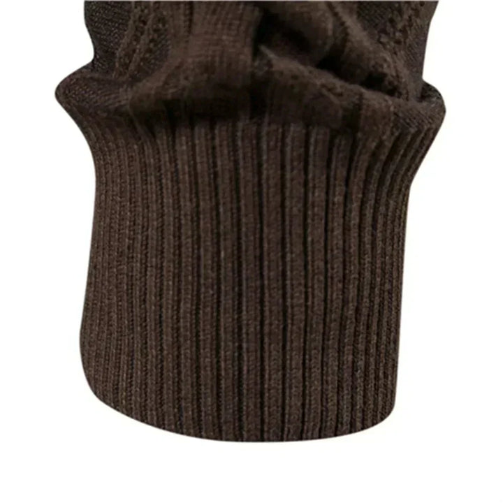 Grauer Strukturstrick-Cardigan mit Schalkragen