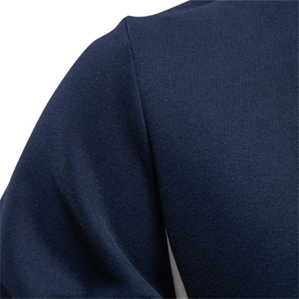 Blaues Sweatshirt mit Colorblock-Details