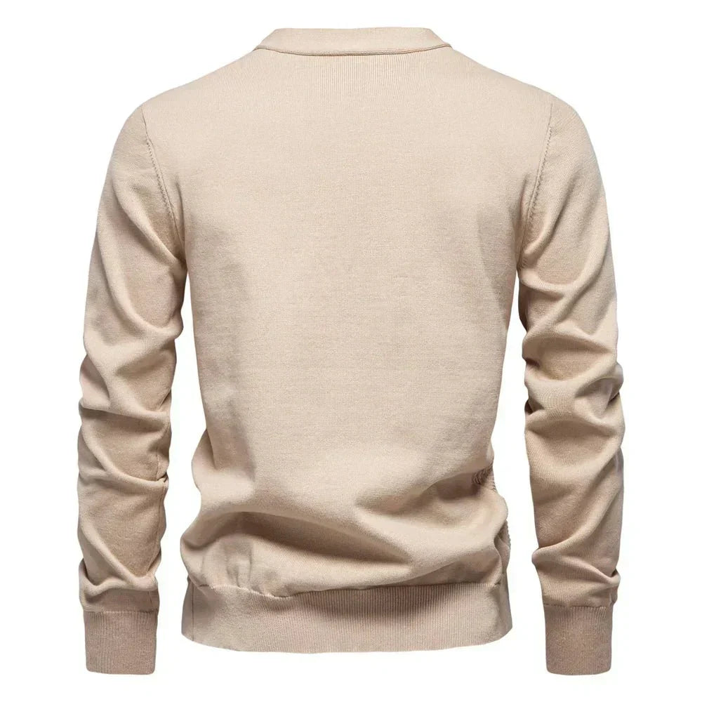 Hellgrauer V-Ausschnitt Cardigan mit Struktur-Front