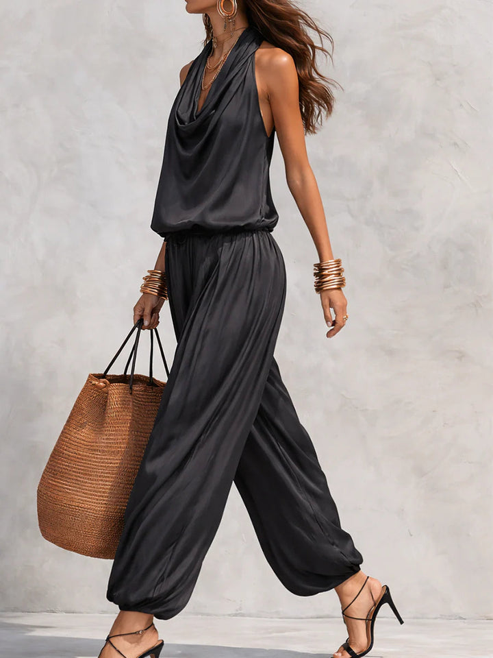 Serena Halter Neck Top und Faltenhose Set