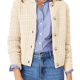 Bernadette – Strickjacke in Petrol