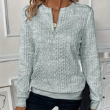 Hannelore – Sweatshirt mit Zopf-Prägung