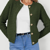 Bernadette – Strickjacke in Petrol