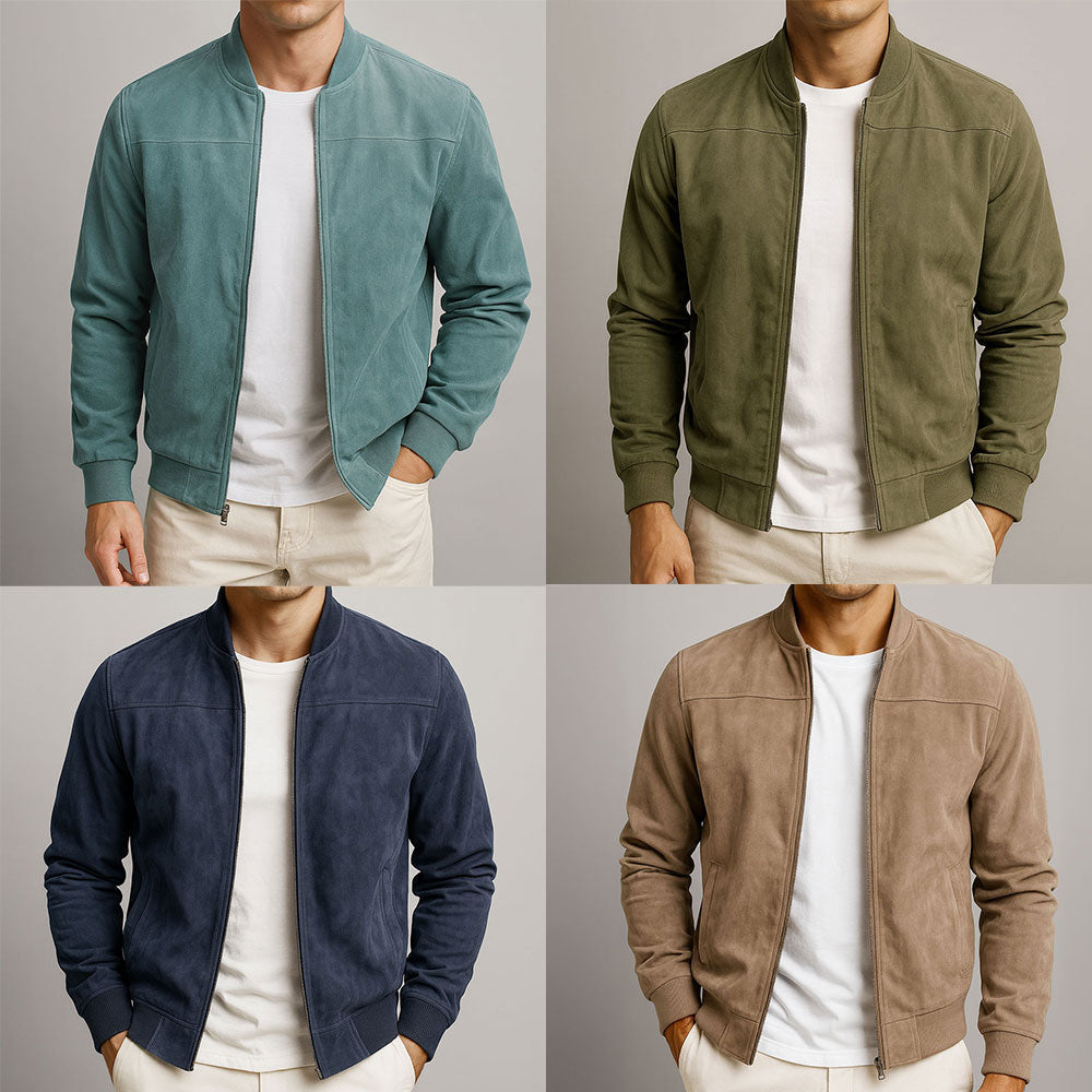Premium Suede Bomberjacke
