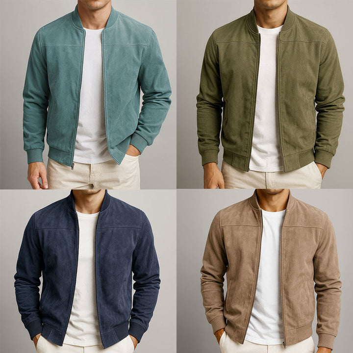 Premium Suede Bomberjacke