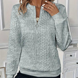 Hannelore – Sweatshirt mit Zopf-Prägung