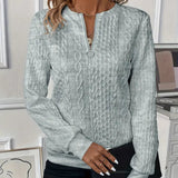 Hannelore – Sweatshirt mit Zopf-Prägung