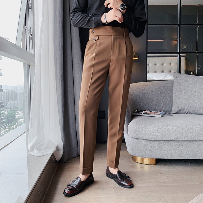 Sartoriale High-Waist Anzughose in Weiß