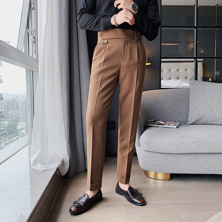 Sartoriale High-Waist Anzughose in Weiß