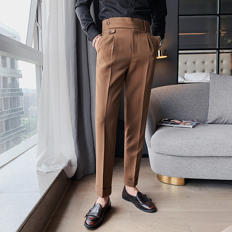 Sartoriale High-Waist Anzughose in Weiß
