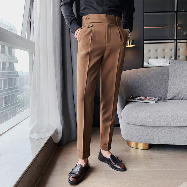Sartoriale High-Waist Anzughose in Weiß