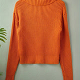 Ulla – Grobstrickjacke in Orange