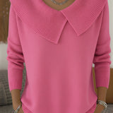 Gerda – Pullover mit Umlegekragen