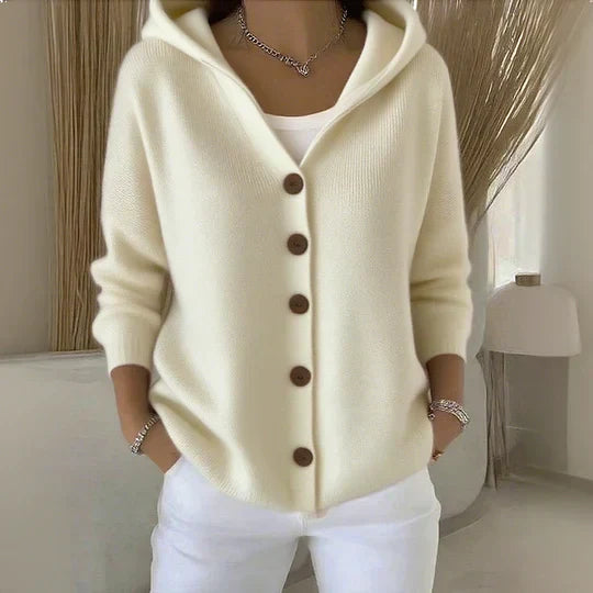 Strickjacke mit Kapuze