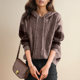 Emily – Kapuzenpullover aus Zopfstrick