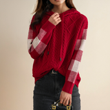 Emily – Kapuzenpullover aus Zopfstrick