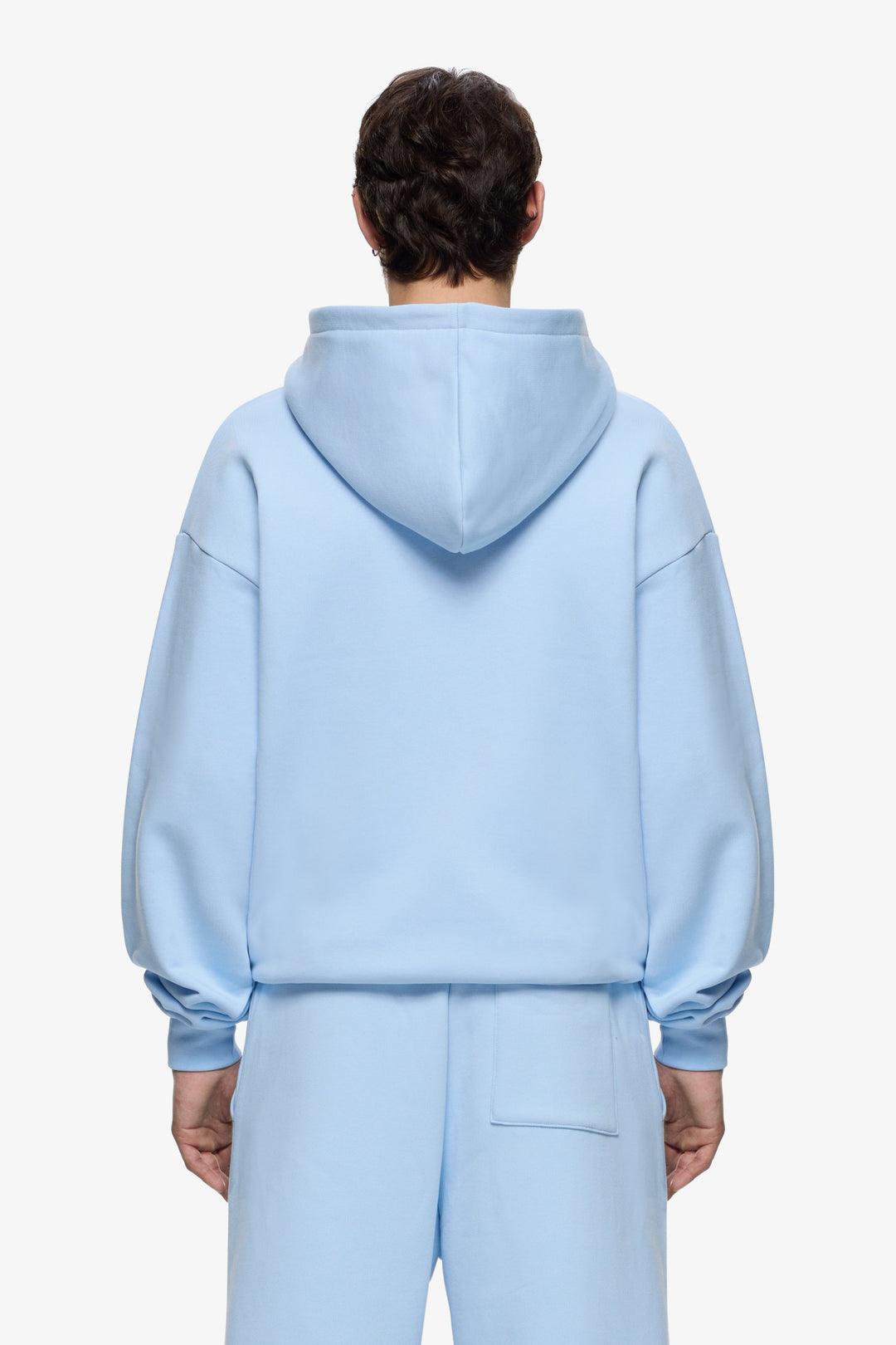 Premium Minimalistischer Hoodie in Hellblau