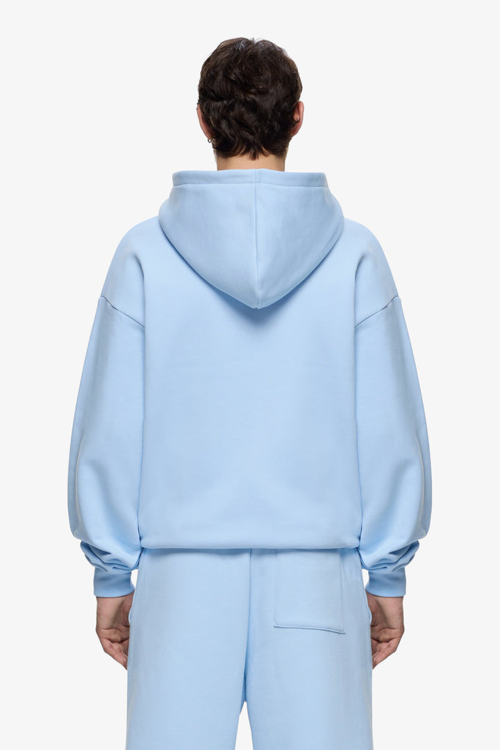 Premium Minimalistischer Hoodie in Hellblau