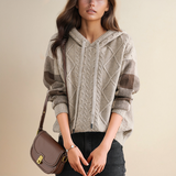 Emily – Kapuzenpullover aus Zopfstrick