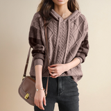 Emily – Kapuzenpullover aus Zopfstrick