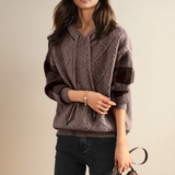 Emily – Kapuzenpullover aus Zopfstrick